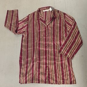 Vintage Victoria's Secret Satin Pajama Shirt Women's Size Large NWT